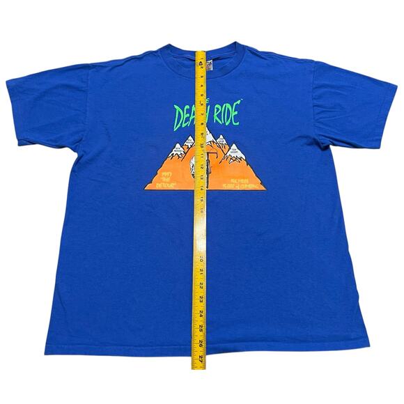 Vintage 90s The Death Ride 1997 Skull Mountain Tee - Single Stitch T-Shirt - L - Picture 8 of 9